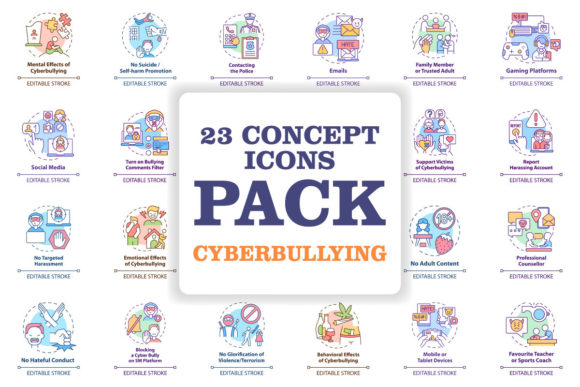 Cyberbullying Concept Icons Bundle: A Comprehensive Guide