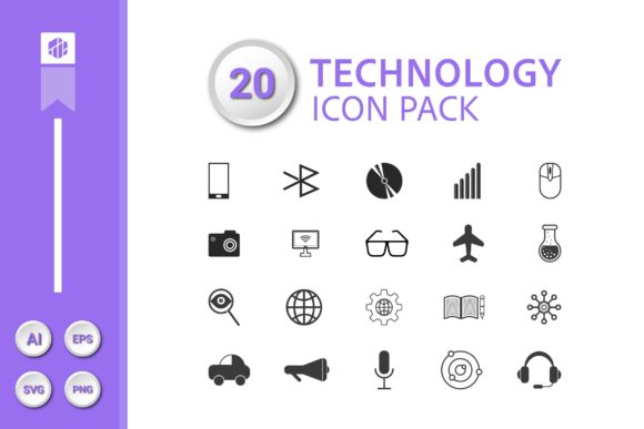 Discover the Versatility of the 20 Technology Icon Pack