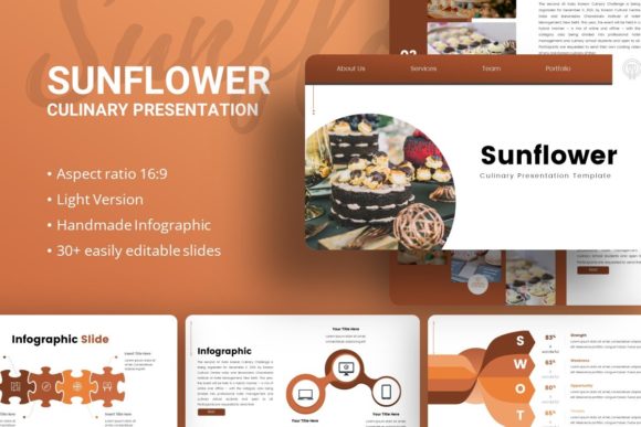 Sunflower Culinary Presentation Template